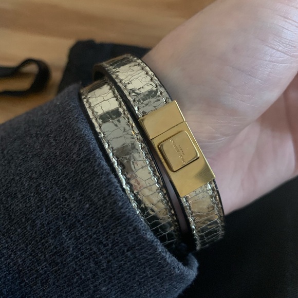 YVES SAINT LAURENT MONOGRAM DOUBLE WRAP BRACELET - Picture 2 of 10